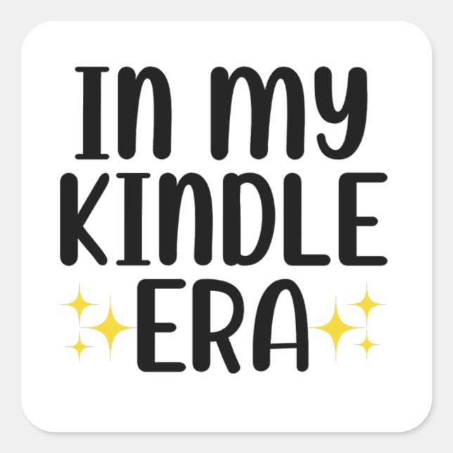 Sticker Carré À mon ère Kindle (Devant)