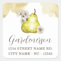 Sticker Carré à poires rustique