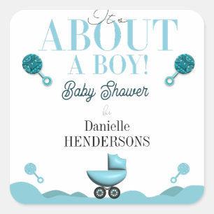 Sticker Carré À propos d'un chevalet d'invitation Invitation Bab
