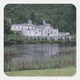 Sticker Carré Abbaye de Kylemore, Connemara, comté de Galway,