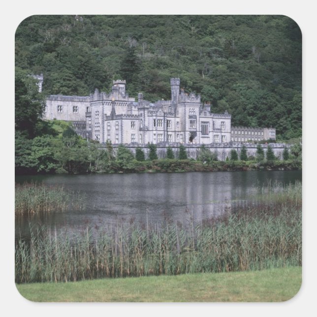Sticker Carré Abbaye de Kylemore, Connemara, Comté de Galway, (Devant)