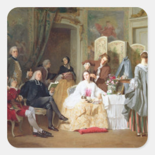 Sticker Carré Abbe Prevost lit 'Manon Lescaut', 1856