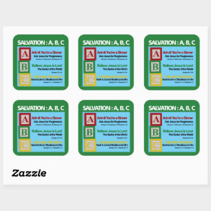 Sticker Carré ABC du salut