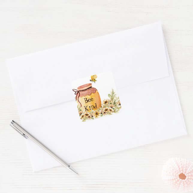 Sticker Carré Abeille miel (Enveloppe)