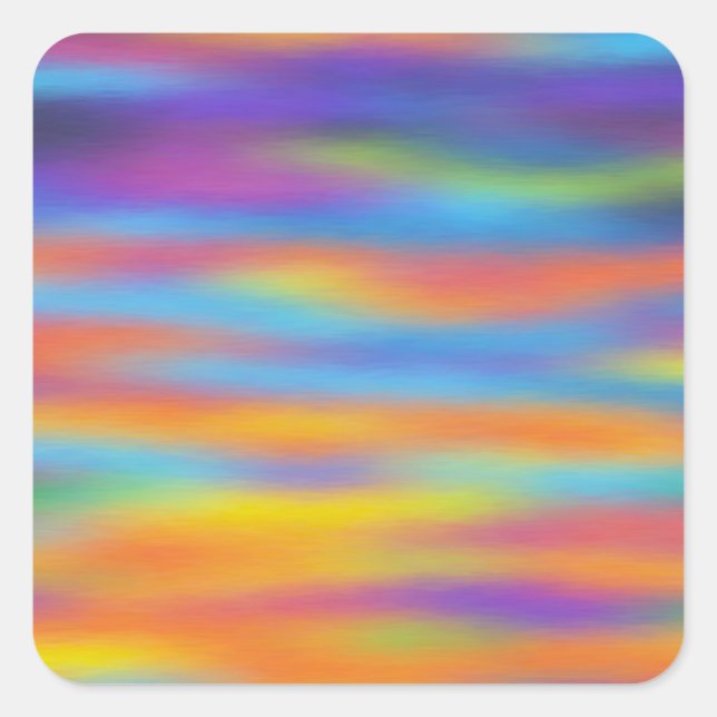 Sticker Carré Abstrait Desert Sunset Sky Artwork (Devant)