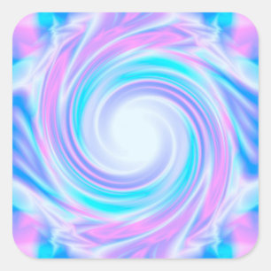 Sticker Carré Abstrait tourbillon pastel violet couleurs imprime