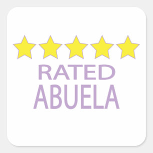 Sticker Carré Abuela cinq étoiles