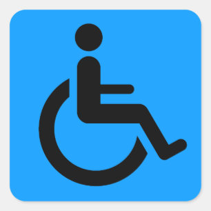Sticker Carré Accès de fauteuil roulant - symbole de chaise