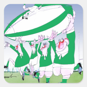 Sticker Carré acclamations irlandaises de rugby, fernandes