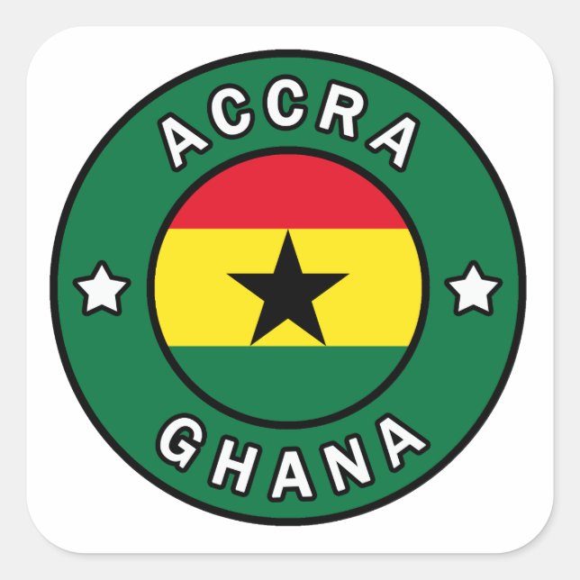 Sticker Carré Accra Ghana (Devant)