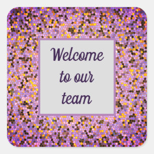 Sticker Carré Accueil de l'entreprise Bright Purple Mosaic Nouve
