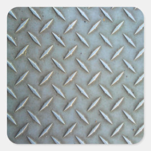 Sticker Carré Acier de plaque de diamant