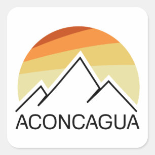 Sticker Carré Aconcagua Retro