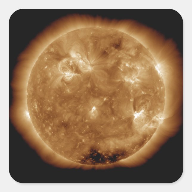 Sticker Carré Activité solaire sur le Soleil 5 (Devant)