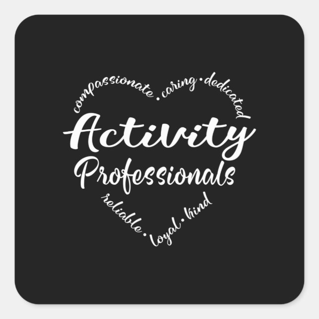 Sticker Carré Activity Professional, directeur d'activité (Devant)