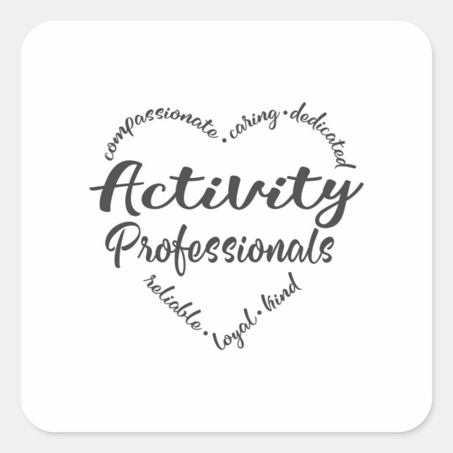 Sticker Carré Activity Professional, directeur d'activité (Devant)