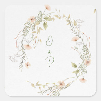 Sticker Carré Adesivo Delicated Flowers