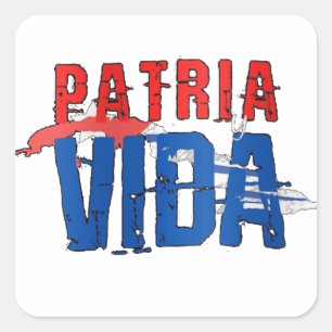Sticker Carré Adesivo Patria y vida