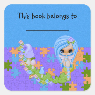 Sticker Carré Adorable petite fée mignonne