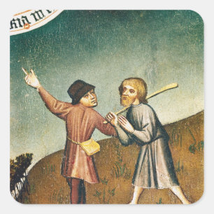 Sticker Carré Adoration des Mages, détail de