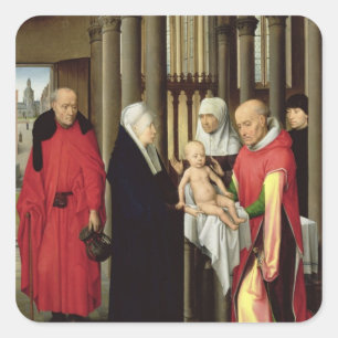 Sticker Carré Adoration des Magi : Droite de triptyque