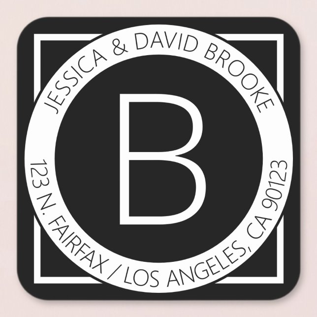 Sticker Carré Adresse de retour ou de produit moderne (Créateur téléchargé)