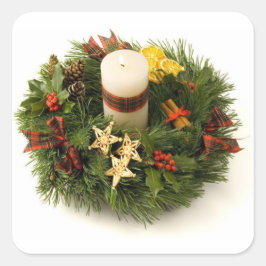 Sticker Carré Advent wreath