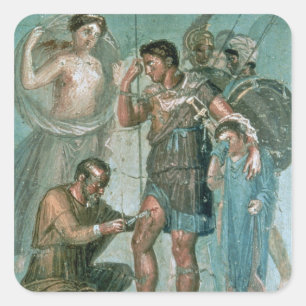 Sticker Carré Aeneas a blessé, de Pompeii