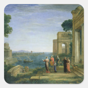 Sticker Carré Aeneas et Dido à Carthage, 1675