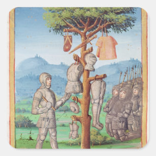 Sticker Carré Aeneid' de Virgil avec un commentaire de