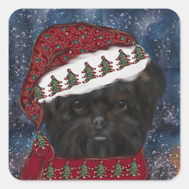 Sticker Carré Affenpinscher