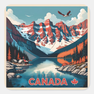 Sticker Carré Affiche Canada Travel