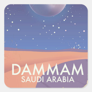 Sticker Carré Affiche de voyage Dammam Arabie saoudite