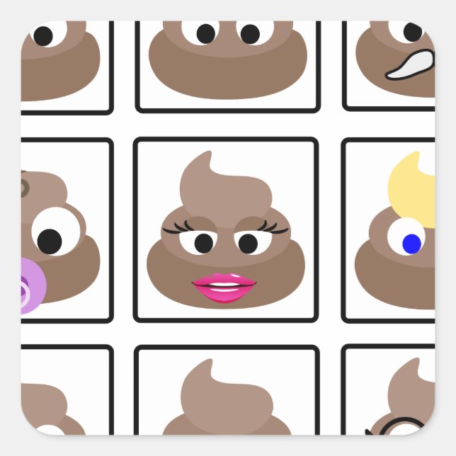 Sticker Carré Afficher plusieurs faces (Devant)