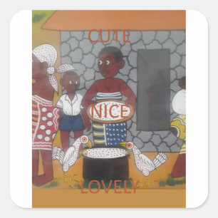 Sticker Carré Africain traditionnel Homestead Lifestyle