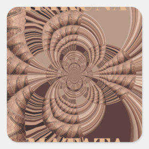 Sticker Carré African Hakuna Matata Fractal Art Print/Graphic