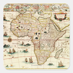Sticker Carré AfricaPanoramic MapAfrica 2