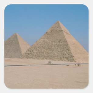 Sticker Carré Afrique - Égypte - Le Caire - Grandes Pyramides de