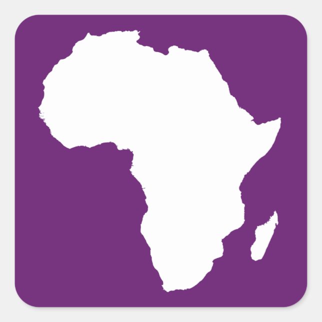 Sticker Carré Afrique violette Audacieuse (Devant)
