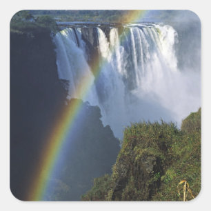 Sticker Carré Afrique, Zimbabwe, Chutes Victoria