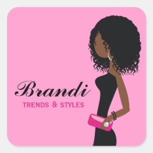 Sticker Carré Afro-américain HairSticker bouclé de 311