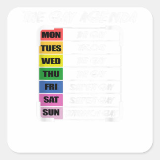Sticker Carré Agenda Gay Gay Ou Lesbienne