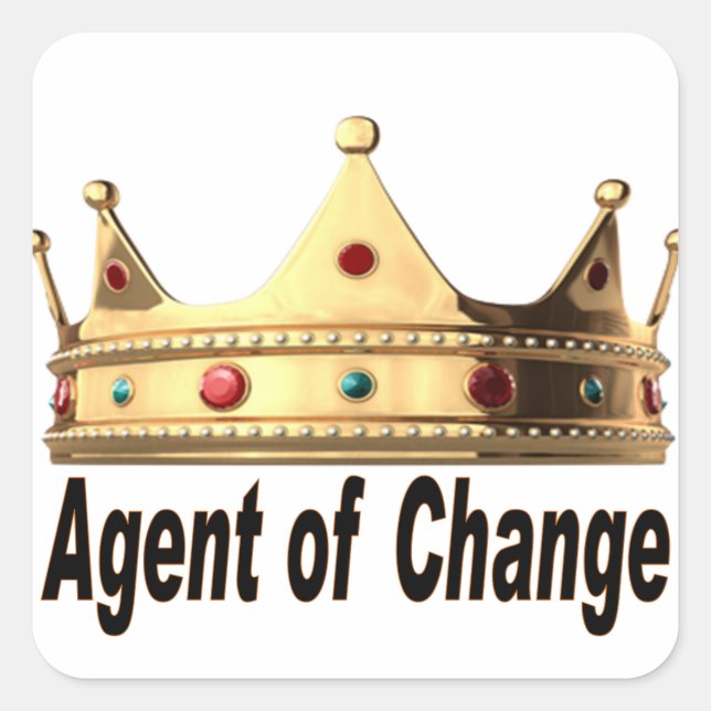 Sticker Carré Agent de changement (Devant)