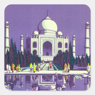 Sticker Carré Agra ~ Taj Mahal