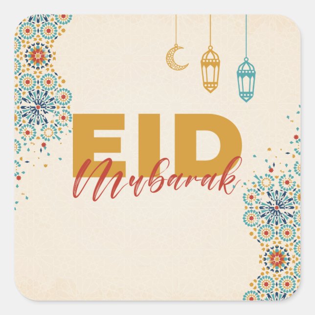 Sticker Carré Aïd moubarak (Devant)