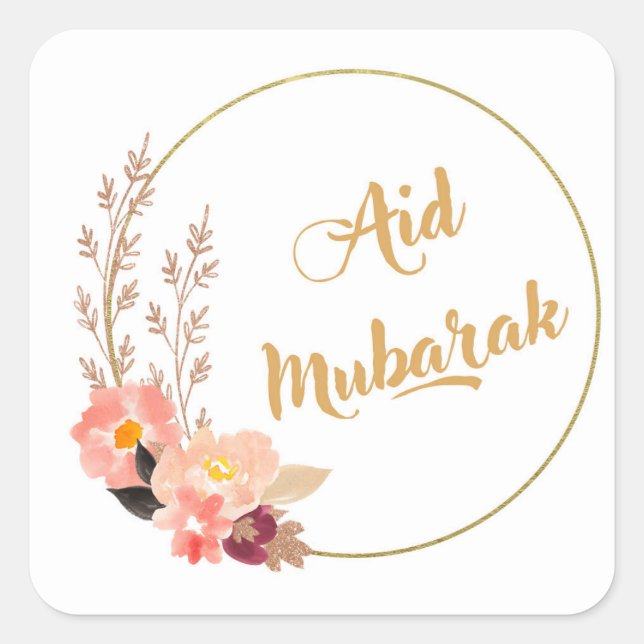 Sticker Carré Aid Mubarak (Devant)