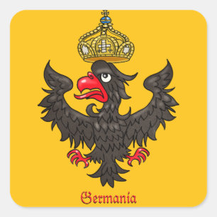 Sticker Carré Aigle héraldique allemand