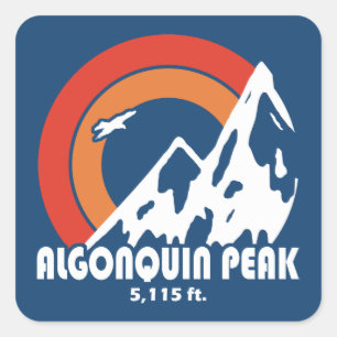 Sticker Carré Aigle Sun du sommet Algonquin