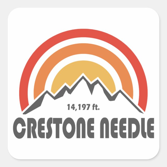 Sticker Carré Aiguille de Crestone (Devant)
