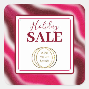 Sticker Carré Ajouter Business Logo Vente de vacances Sucre de c